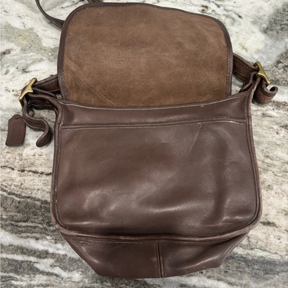 Coach Dark Brown Leather Crossbody Bag - Picture 10 of 15